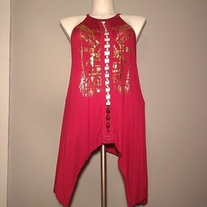 Love J, XL Cranberry  top longer sides